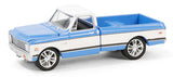 1:64 1971 Chevrolet C10 Super Cheyenne Custom Pickup -- Blue/White -- Greenlight