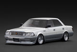 (Pre-Order) 1:18 Toyota Crown Royal Saloon G (130) -- Pearl White/Silver -- Ignition Model IG3732