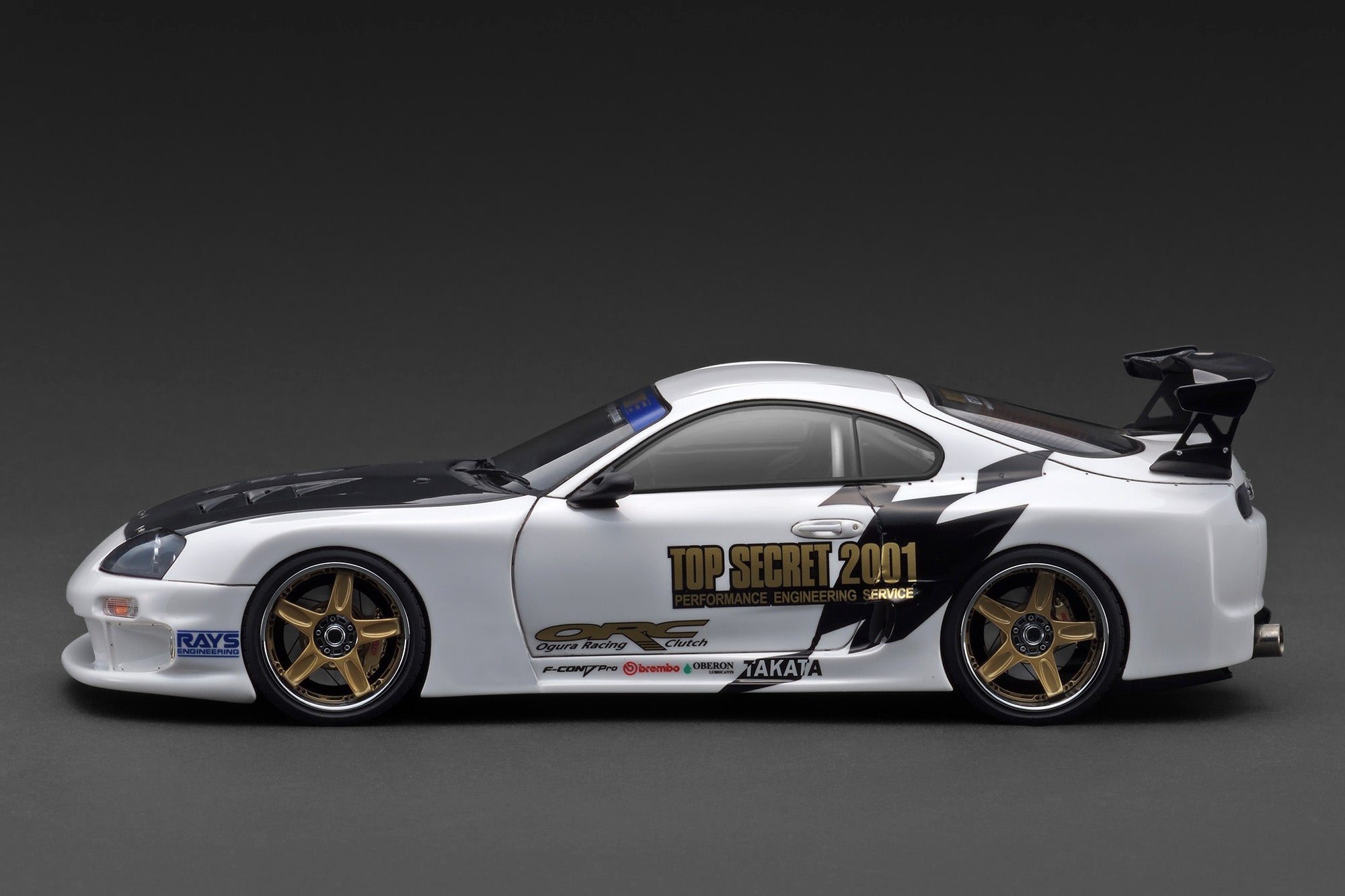 1:18 Toyota Supra (A80) -- TOP SECRET GT300 White -- Ignition Model IG