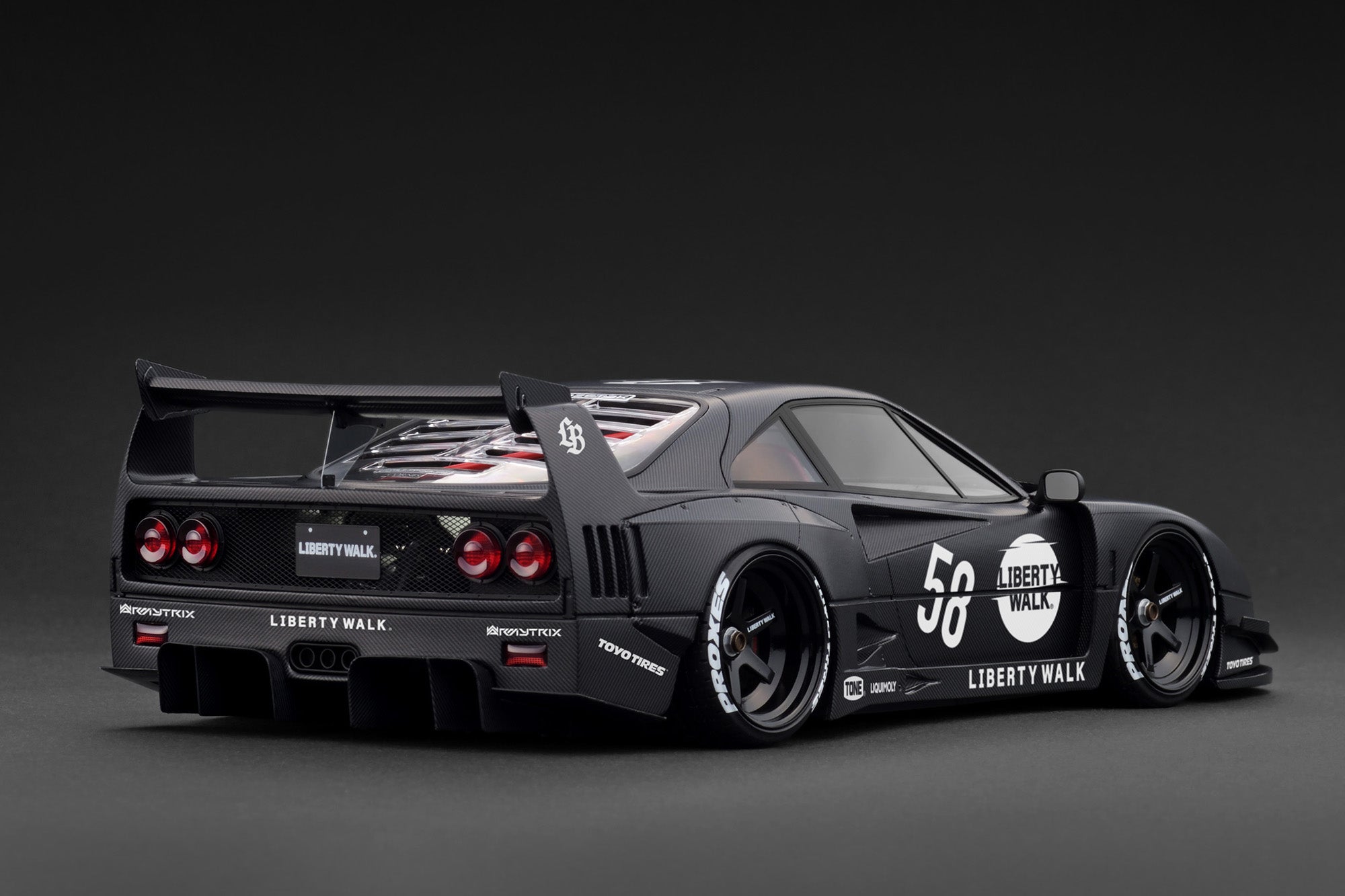 Pre-Order) 1:18 Ferrari F40 by Liberty Walk -- Full Carbon