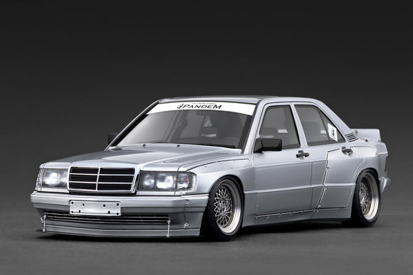 1:18 Mercedes-Benz W201 190E PANDEM -- Silver -- Ignition Model IG3768