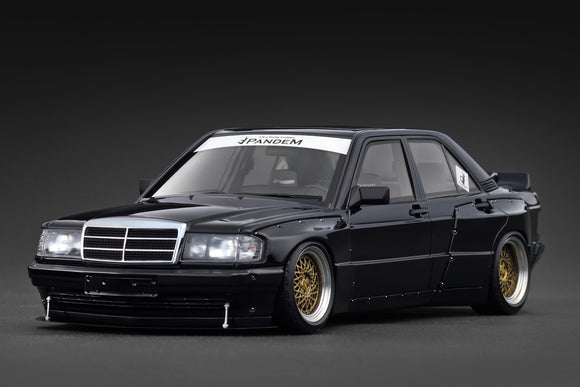 1:18 Mercedes-Benz W201 190E PANDEM -- Black -- Ignition Model IG3769