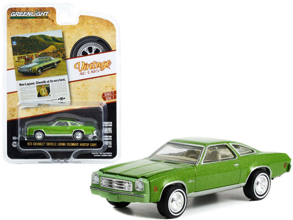 1:64 1973 Chevrolet Chevelle Laguna Colonnade Hardtop -- Green --  Greenlight