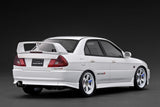 1:18 Mitsubishi Lancer Evolution IV (CN9A) -- White -- Ignition Model IG3782