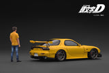1:18 Initial D -- Mazda RX-7 (FD3S) Yellow w/Mr. Keisuke Takahashi -- Ignition IG3800