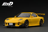 1:18 Initial D -- Mazda RX-7 (FD3S) Yellow w/Mr. Keisuke Takahashi -- Ignition IG3800