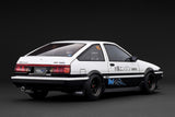 1:18 Toyota Sprinter Trueno 3Dr (AE86) H2 -- Initial D White/Black -- Ignition IG3809