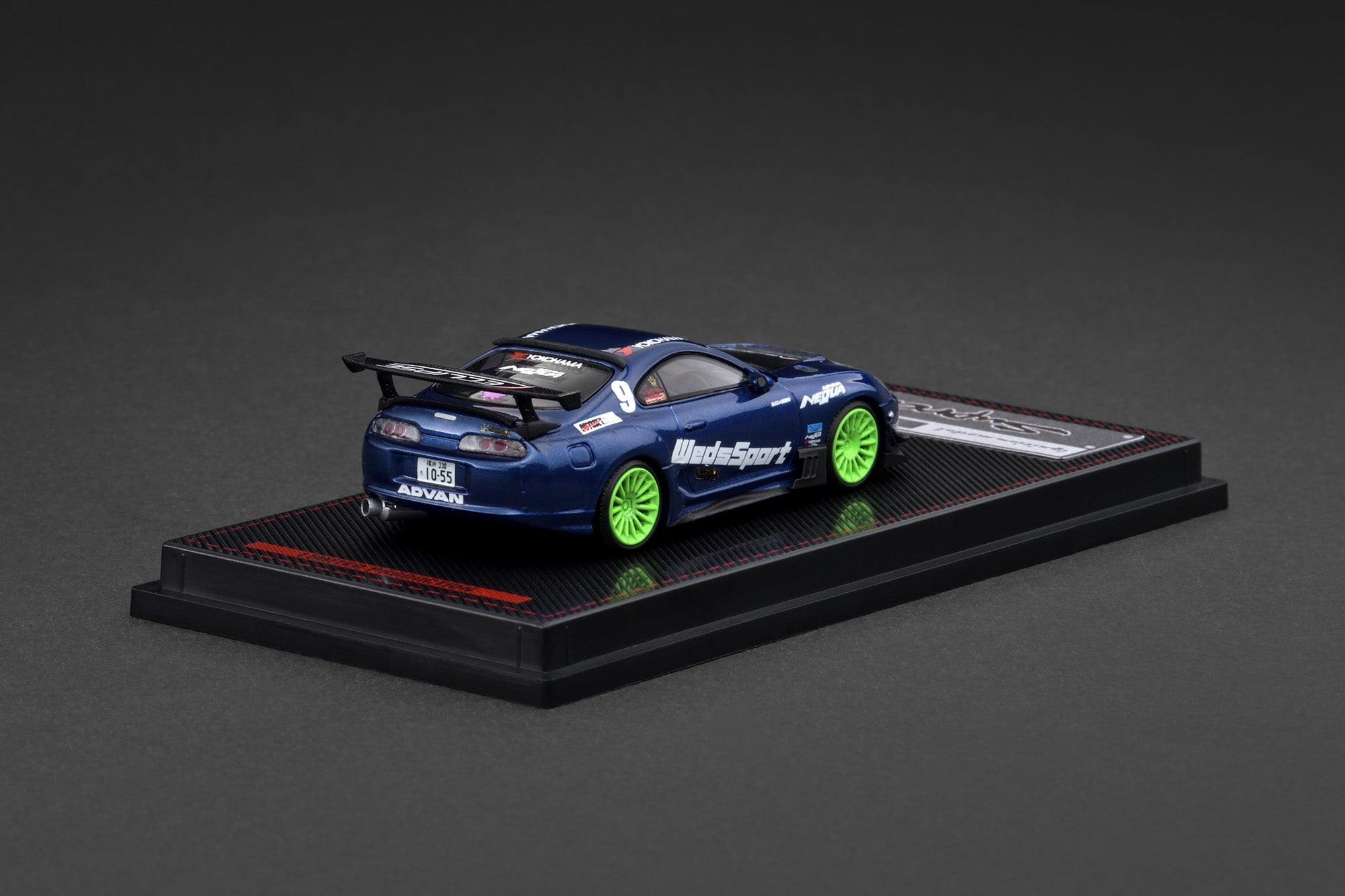 1:64 Toyota Supra (JZA80) RZ -- #9 WedSports Blue -- Ignition Model IG