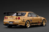 1:18 Nissan Skyline R34 GT-R TOP SECRET -- Gold -- Ignition Model IG3847