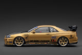 1:18 Nissan Skyline R34 GT-R TOP SECRET -- Gold -- Ignition Model IG3847