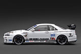 1:18 Nissan Skyline R34 GT-R TOP SECRET -- White -- Ignition Model IG3849