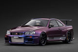 1:18 Nissan Skyline R34 GT-R TOP SECRET -- Purple Metallic -- Ignition IG3850