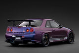 1:18 Nissan Skyline R34 GT-R TOP SECRET -- Purple Metallic -- Ignition IG3850