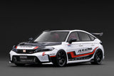 (Pre-Order) 1:18 Honda Civic Type-R J'S Racing (FL5) -- Demo Car - White -- Ignition Model IG3933