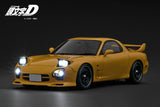 (Pre-Order) 1:18 Initial D w/LED Lights -- Mazda RX-7 (FD3S) Yellow -- Ignition Model IG3940
