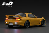 (Pre-Order) 1:18 Initial D w/LED Lights -- Mazda RX-7 (FD3S) Yellow -- Ignition Model IG3940