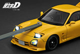 (Pre-Order) 1:18 Initial D w/LED Lights -- Mazda RX-7 (FD3S) Yellow -- Ignition Model IG3940