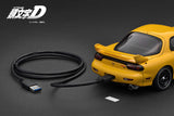 (Pre-Order) 1:18 Initial D w/LED Lights -- Mazda RX-7 (FD3S) Yellow -- Ignition Model IG3940