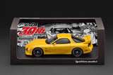 (Pre-Order) 1:18 Initial D w/LED Lights -- Mazda RX-7 (FD3S) Yellow -- Ignition Model IG3940