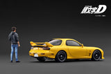 (Pre-Order) 1:18 Initial D -- Mazda RX-7 (FD3S) Yellow w/Mr. Keisuke Takahashi -- Ignition Model IG3941