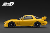 (Pre-Order) 1:18 Initial D -- Mazda RX-7 (FD3S) Yellow w/Mr. Keisuke Takahashi -- Ignition Model IG3941