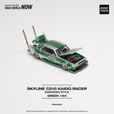 1:64 Nissan Skyline C210 - Bosozoku Style -- #210 Green/Silver -- Pop Race