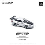 1:64 RWB 997 -- Silver -- Pop Race Porsche 911