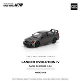 (Pre-Order) 1:64 Mitsubishi Lancer Evolution IV (4) -- Dark Chrome Series -- Pop Race