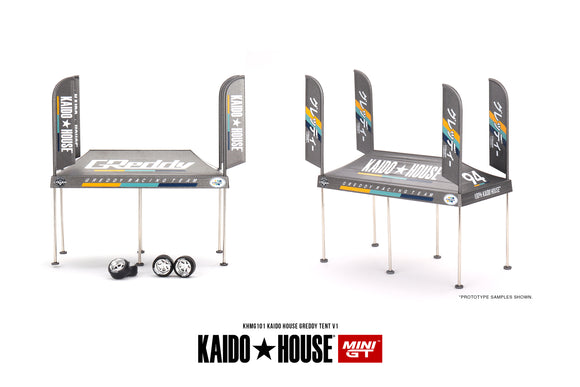 1:64 Kaido House GREDDY Racing Team Tent V1 -- KaidoHouse x Mini GT