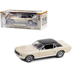 1:18 1967 Ford Mustang Coupe -- Autumn Smoke (Beige) -- Greenlight