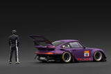(Pre-Order) 1:18 RWB 993 w/Mr Nakai Figurine -- #18 Rotana Matte Purple -- Ignition Model IG4042