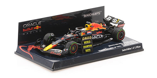 1:43 2022 Max Verstappen -- World Championship Winner -- Minichamps F1