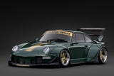 (Pre-Order) 1:18 RWB 993 (Porsche 911) -- Dark Green Metallic -- Ignition Model IG4145