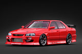 (Pre-Order) 1:18 Nissan R34 Skyline Sedan URAS -- Red Metallic -- Ignition Model IG4198