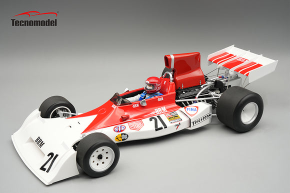 (Pre-Order) 1:18 1973 Niki Lauda -- Monza GP -- #21 BRM P160E -- Tecnomodel F1