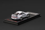 (Pre-Order) 1:64 RWB 993 (Porsche 911) -- "Army Girl" White Metallic -- Ignition Model IG4216