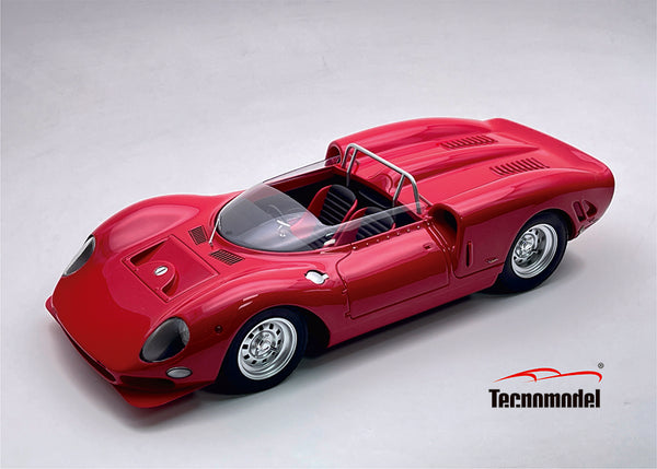 Pre-Order) 1:18 Ferrari 365 P2 Spyder 1965 -- Rosso Corsa Red - Press