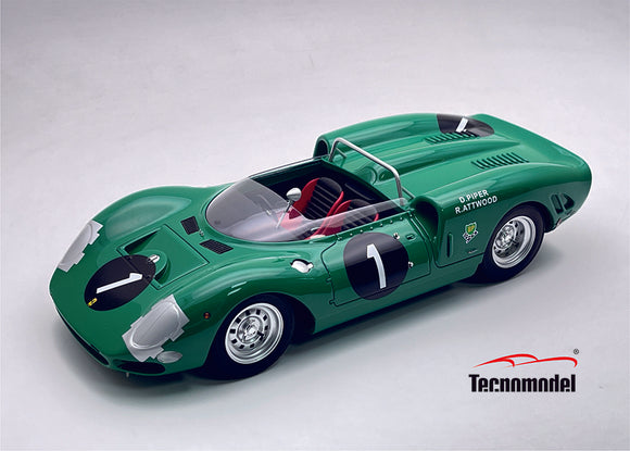 (Pre-Order) 1:18 1965 Kyalami 9h Winner -- Piper/Attwod -- #1 Ferrari 365 P2 -- Tecnomodel