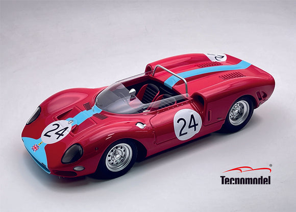 (Pre-Order) 1:18 1965 Guards Trophy Brands Hatch -- Parkes -- #24 Ferrari 365 P2 -- Tecnomodel