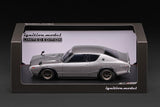 (Pre-Order) 1:18 Nissan Skyline 2000 GTR (KPGC110) w/Engine -- Silver -- Ignition Model IG4254