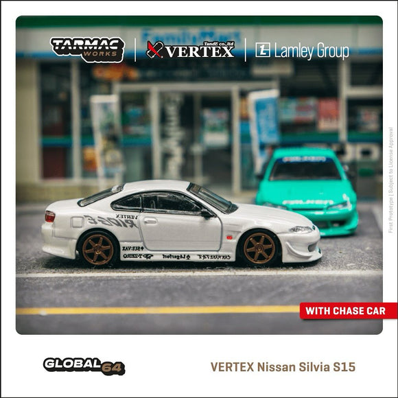 (Pre-Order) 1:64 Nissan Silvia S15 VERTEX -- White Metallic -- Tarmac Works