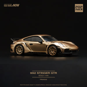 1:64 Porsche 991 (992) Stinger GTR -- Gold -- Pop Race