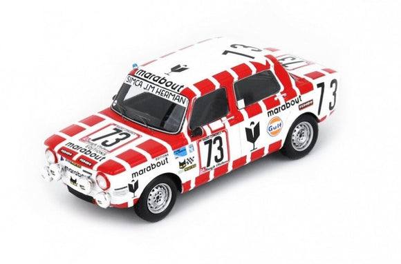 (Pre-Order) 1:43 1974 Spa 24h -- #73 Simca 1000 Rallye 2 -- Spark 100 Years of Spa 24h