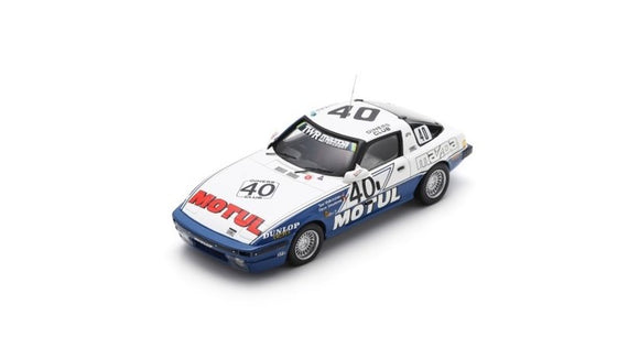 (Pre-Order) 1:43 1981 Spa 24h Winner -- #40 Mazda RX7 (FB) -- Spark