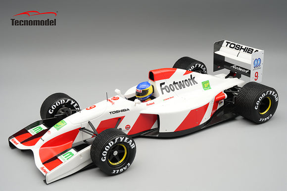 (Pre-Order) 1:18 1992 Michele Alboreto -- Spanish GP -- #9 Footwork FA13 -- Tecnomodel F1