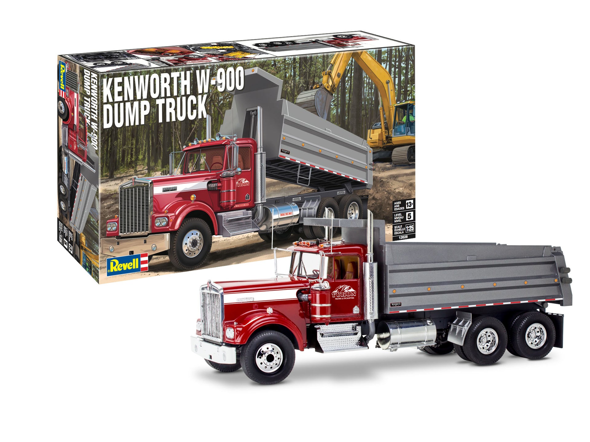 1 25 Kenworth W900 Dump Truck PLASTIC KIT Revell 12628