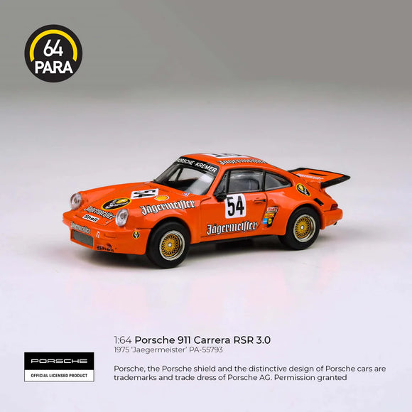 1:64 1975 Porsche 911 Carrera RSR 3.0 -- Jagermeister -- PARA64