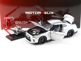 1:18 Nissan GT-R (R35) 50th Anniversary -- Ultimate Metal Silver -- Motorhelix