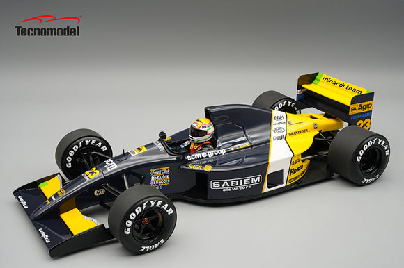 (Pre-Order) 1:18 1991 Pierluigi Martini -- Monaco GP -- #23 Minardi M191 -- Tecnomodel F1