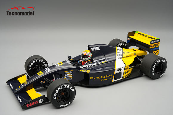 (Pre-Order) 1:18 1991 Pierluigi Martini -- USA GP -- #23 Minardi M191 -- Tecnomodel F1